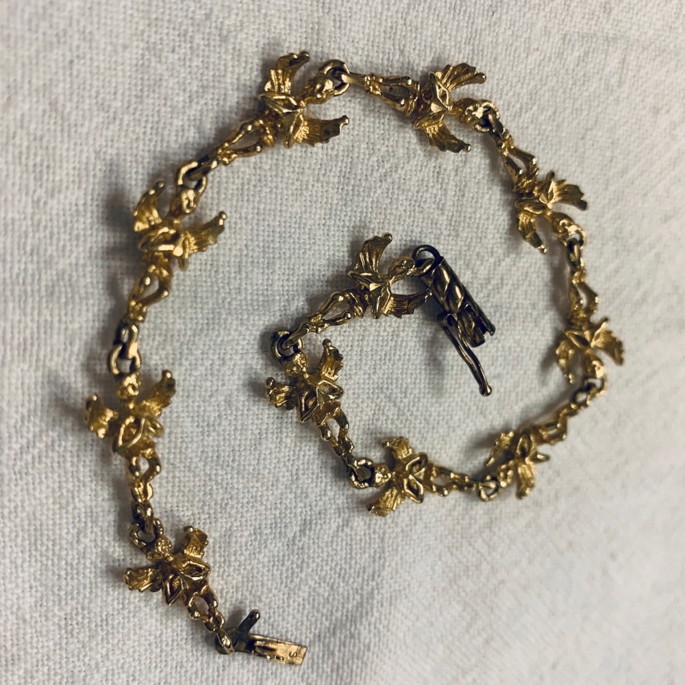 10k gold angel charm bracelet